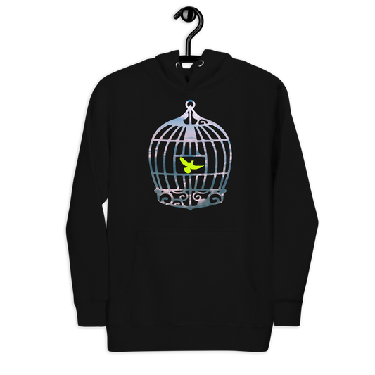 Uncaged | Green On Black Hoodie