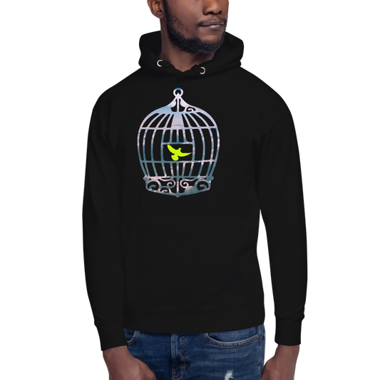 Uncaged | Green On Black Hoodie