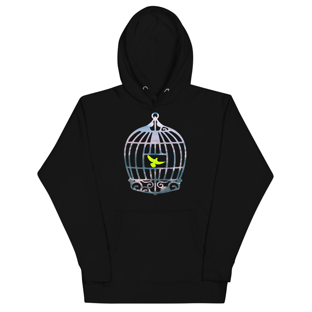 Uncaged | Green On Black Hoodie