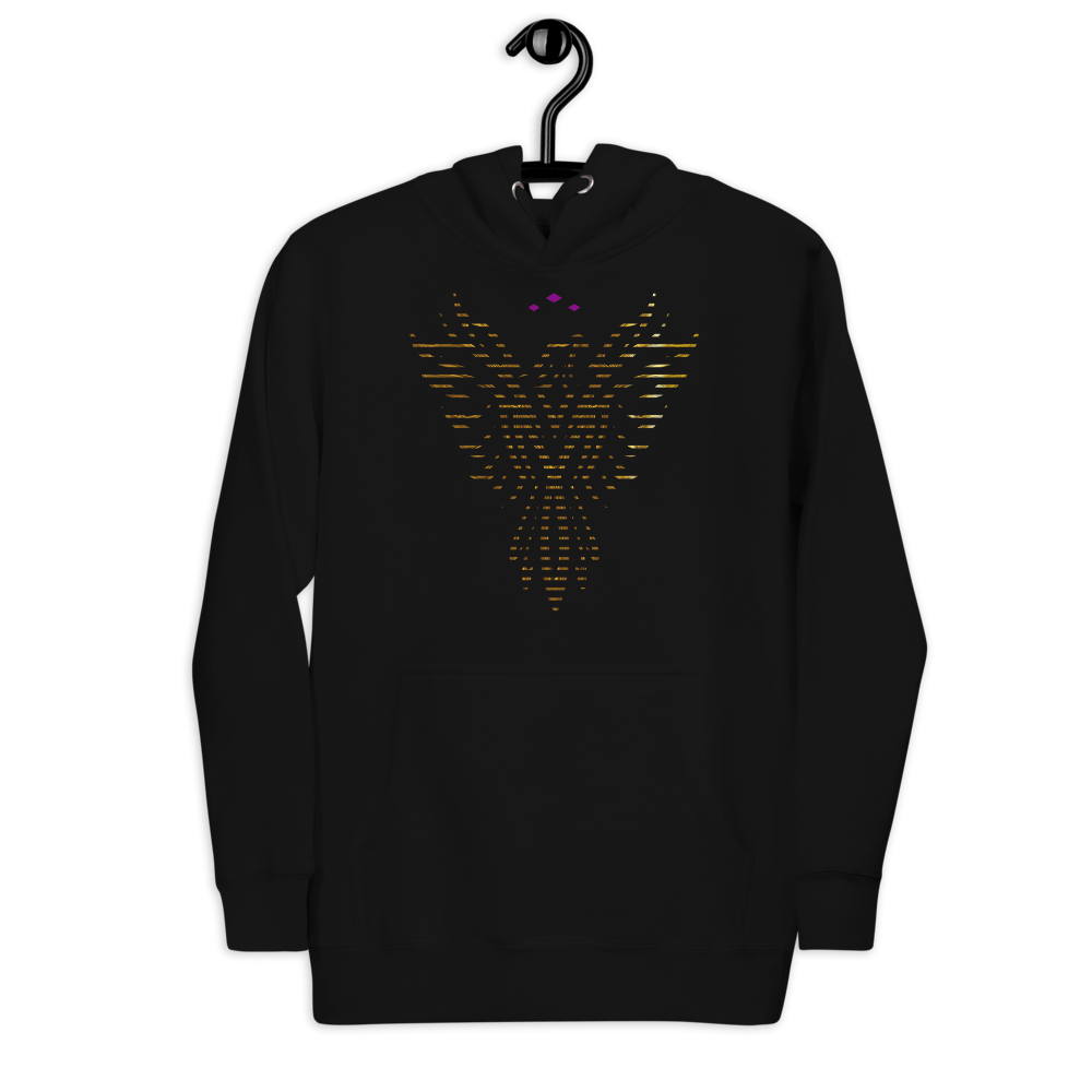 Phoenix Rise | Gold On Black Hoodie