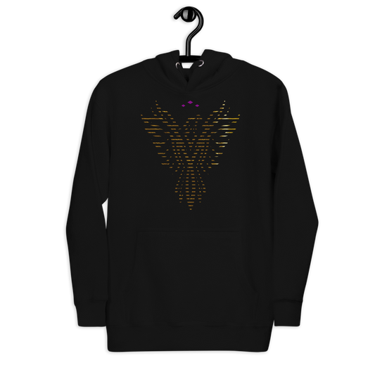 Phoenix Rise | Gold On Black Hoodie