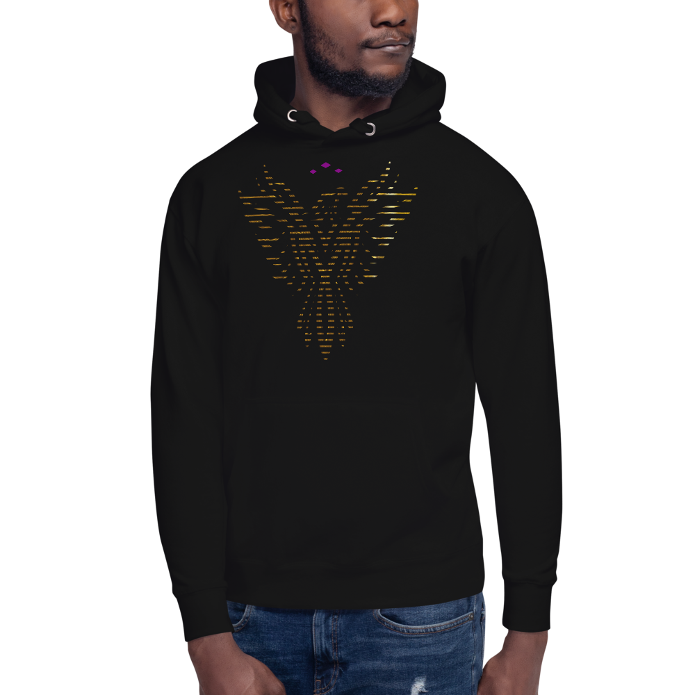 Phoenix Rise | Gold On Black Hoodie