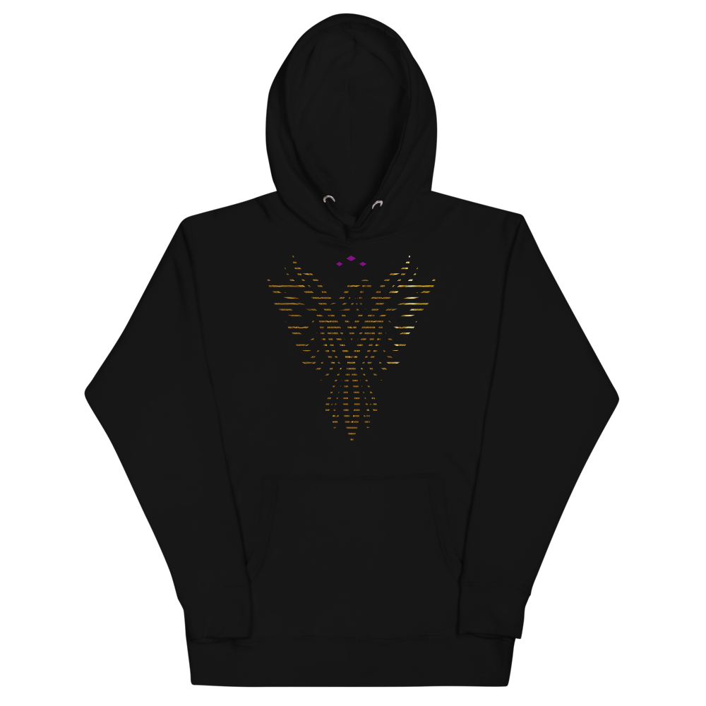 Phoenix Rise | Gold On Black Hoodie