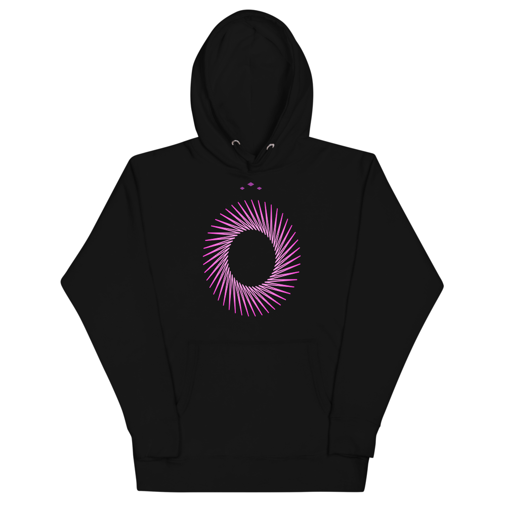 Pink A Hole | Pink On Black Hoodie