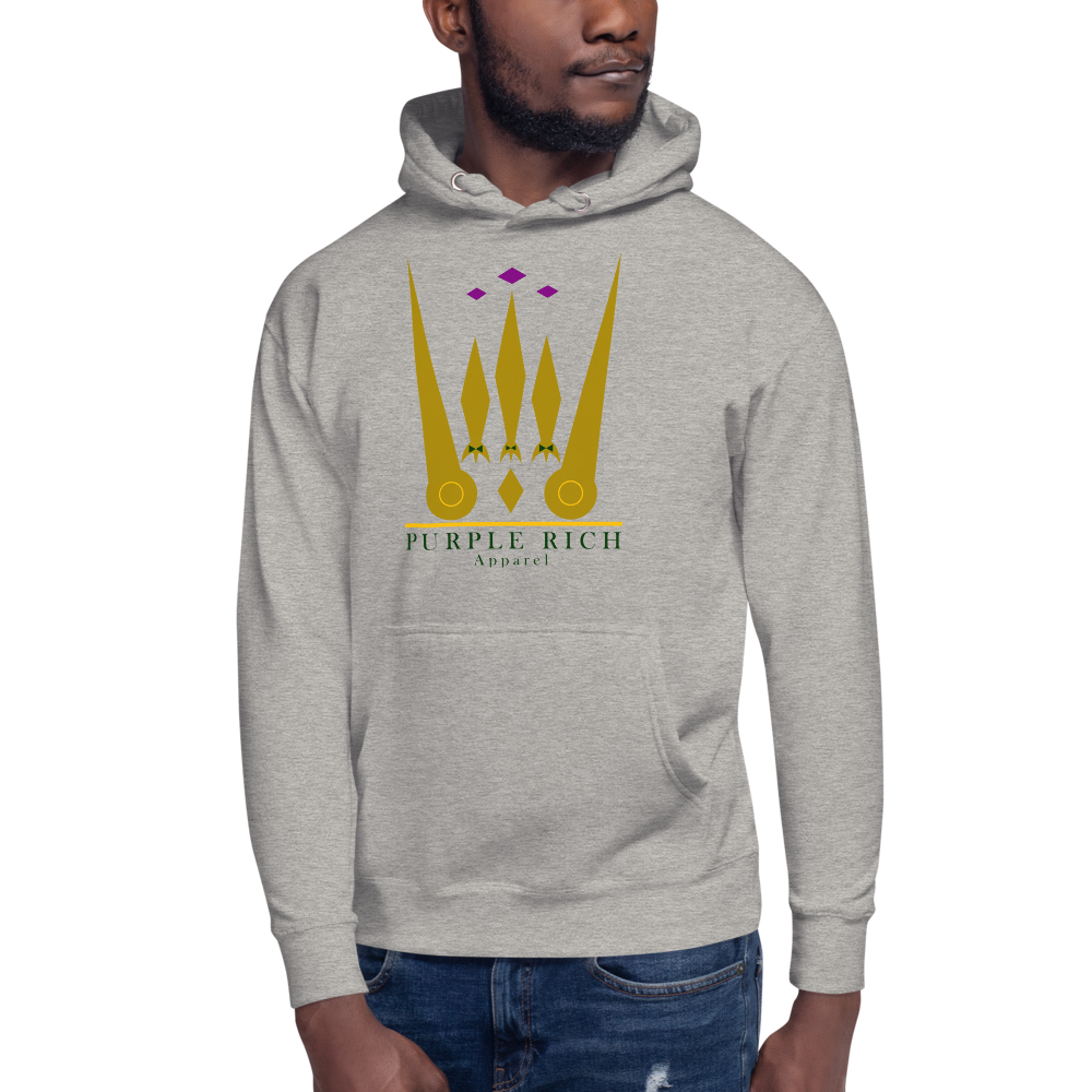 Purple Rich Apparel | Colors On Grey Hoodie