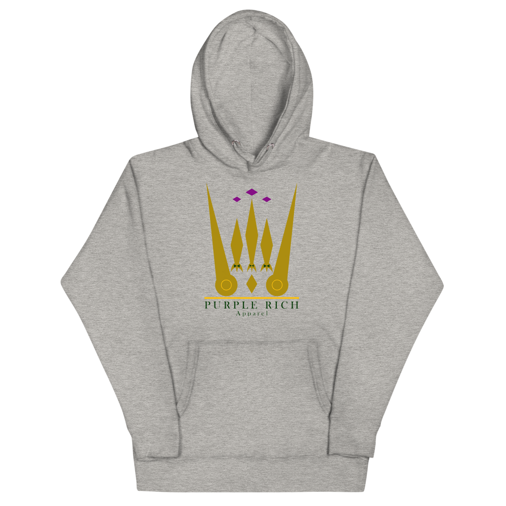 Purple Rich Apparel | Colors On Grey Hoodie