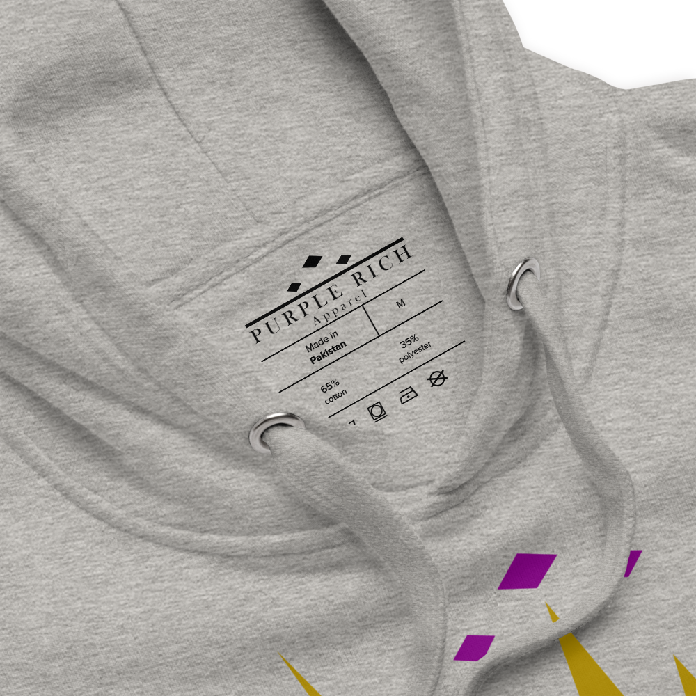 Purple Rich Apparel | Colors On Grey Hoodie