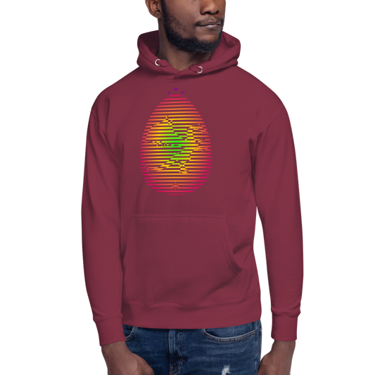 Dragon's Egg | Colors On Maroon Hoodie