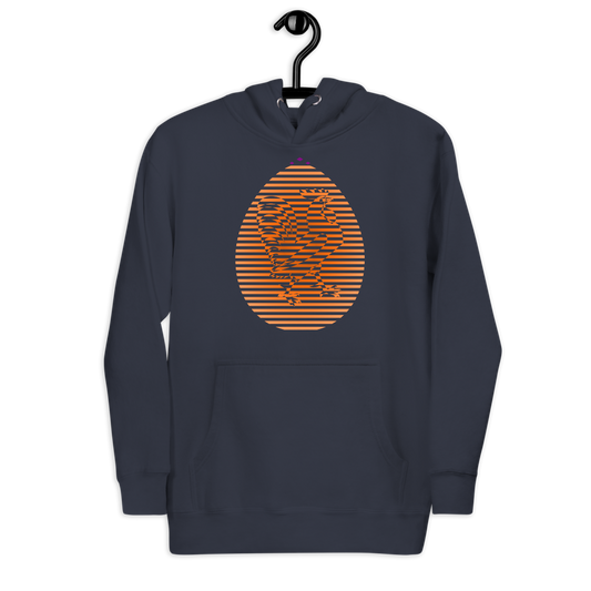 Rooster | Copper On Navy Hoodie
