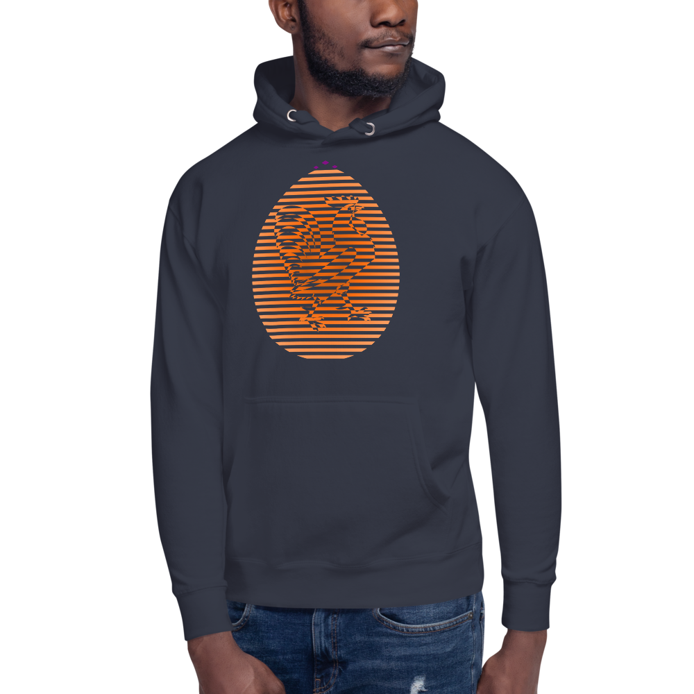 Rooster | Copper On Navy Hoodie