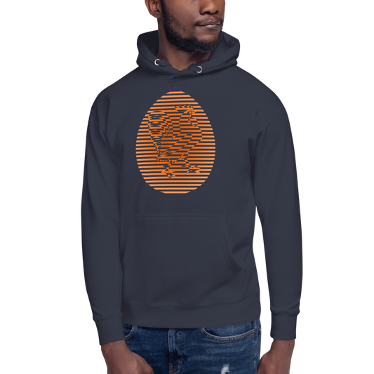 Rooster | Copper On Navy Hoodie