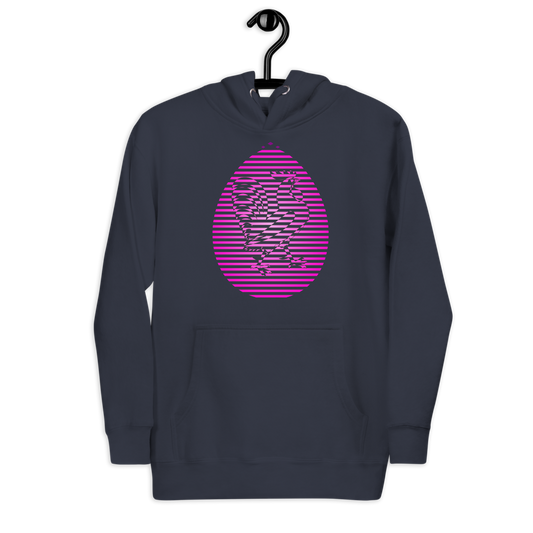 Rooster | Pink On Navy Hoodie