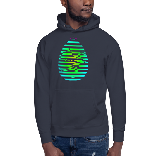 Dragon's Egg | Colors On Navy Hoodie