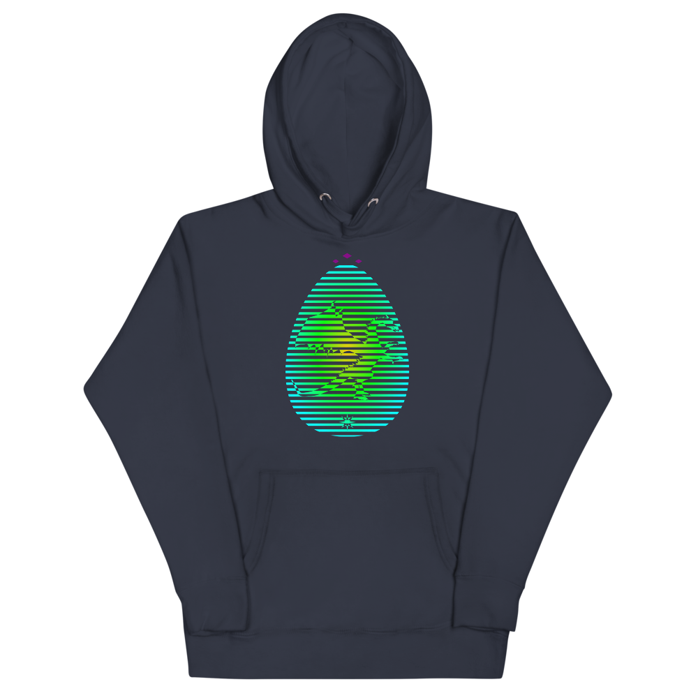 Dragon's Egg | Colors On Navy Hoodie