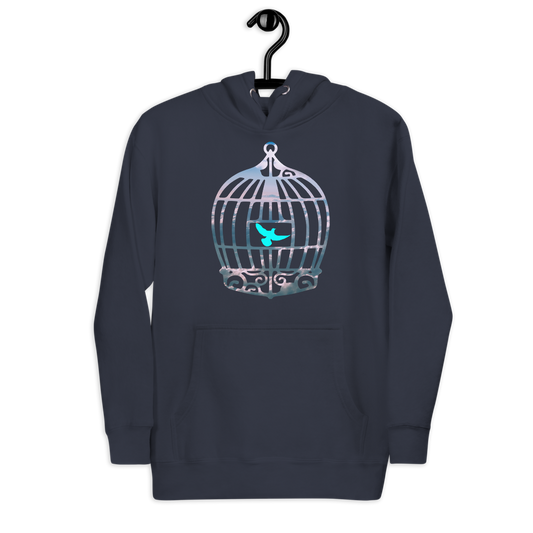 Uncaged | Blue On Navy Hoodie