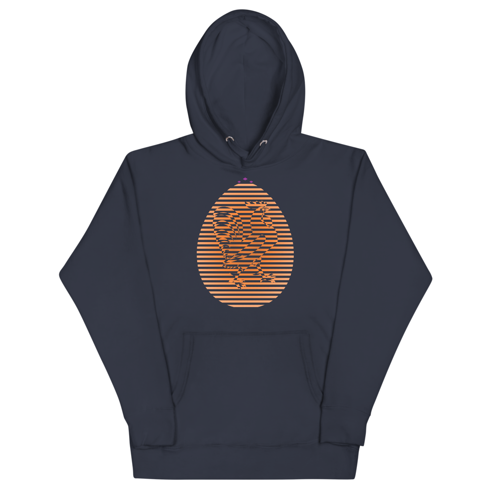 Rooster | Copper On Navy Hoodie