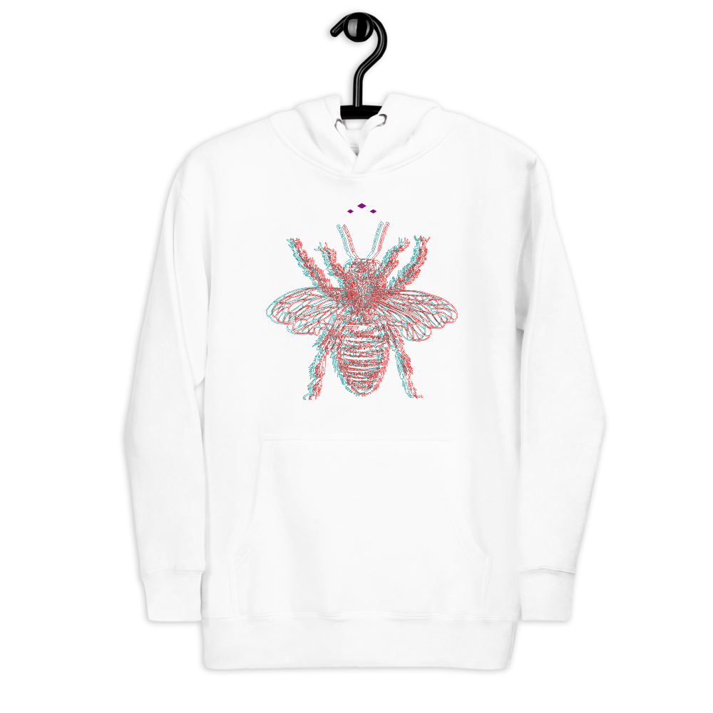 Buzzed Bee | Colors On White Hoodie