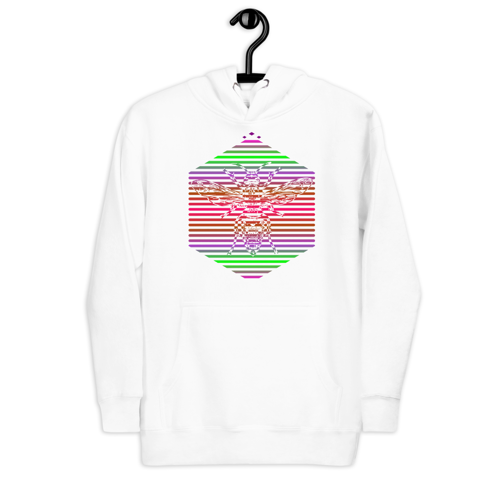 Hornet | Psychedelic On White Hoodie