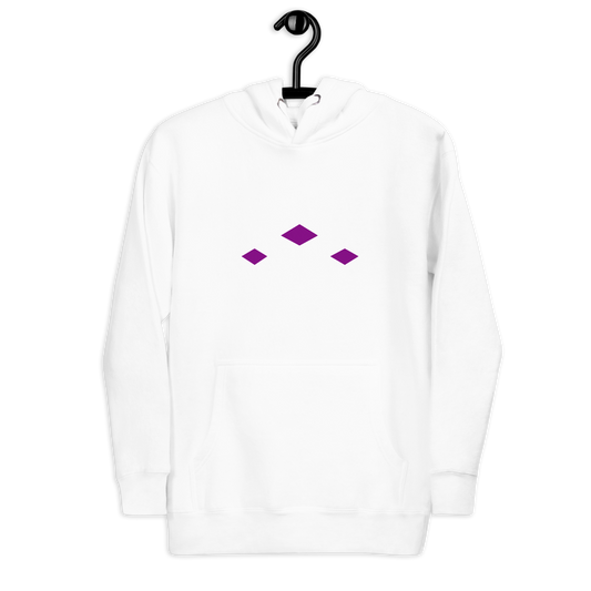 We Are Here | Purple On White Hoodie