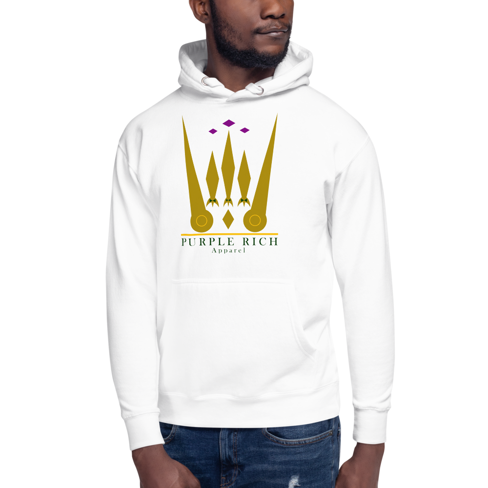 Purple Rich Apparel | Colors On White Hoodie