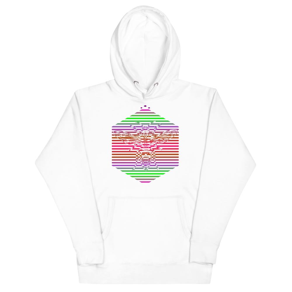 Hornet | Psychedelic On White Hoodie