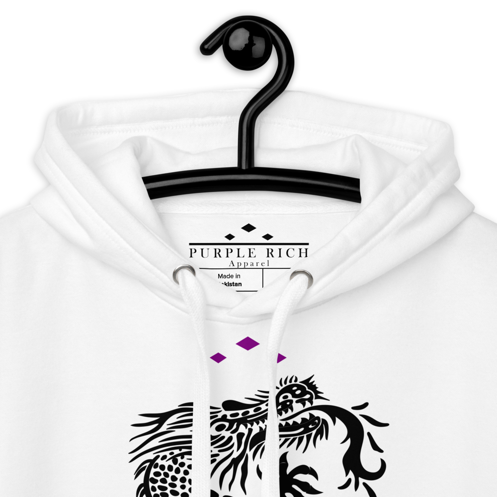 Dragon | Black On White Hoodie