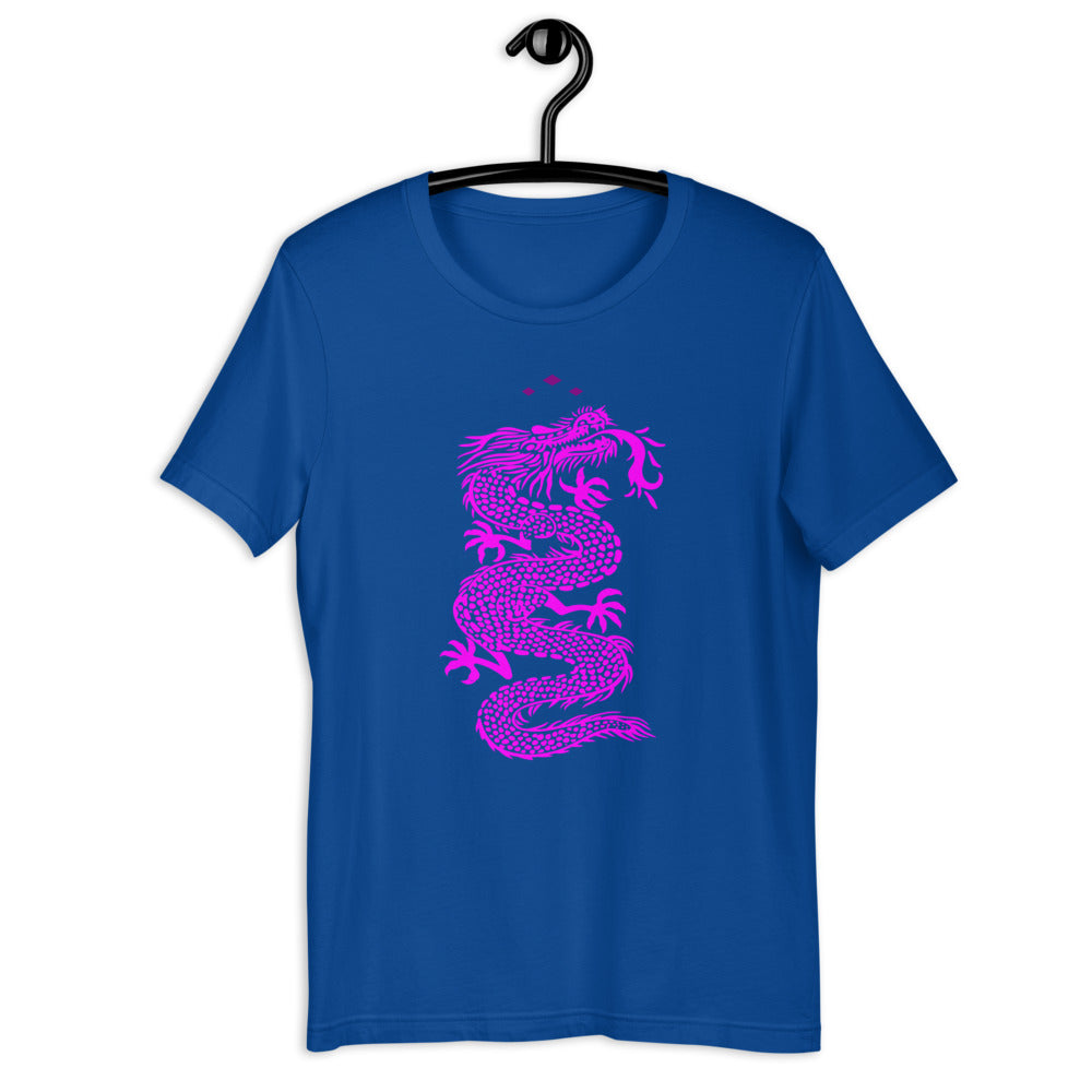 Dragon | Pink On Royal Blue