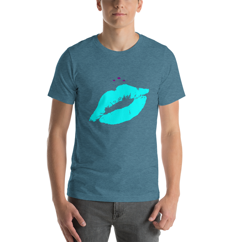 Kiss Me | Aqua On Heather Teal