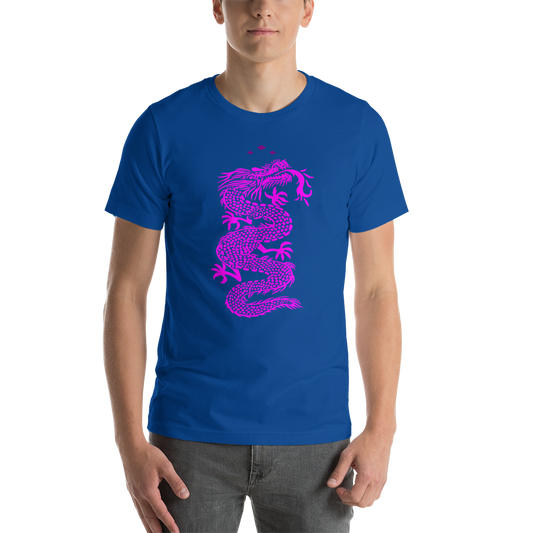 Dragon | Pink On Royal Blue