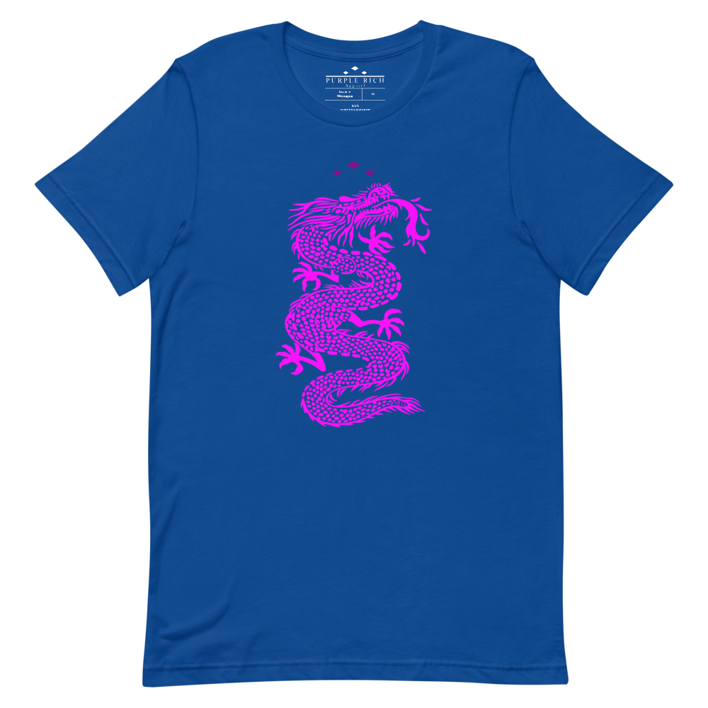 Dragon | Pink On Royal Blue